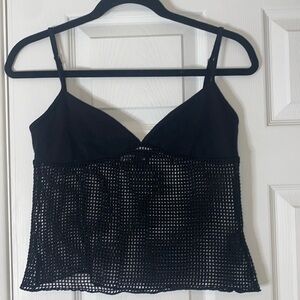 Tiger Mist Crochet Lace Crop Top size M